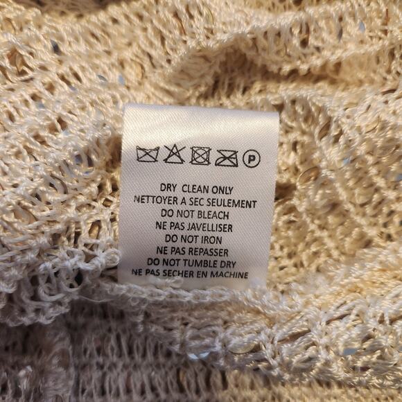 Retrofete Marie Crochet Maxi Dress in Gold Cream Size M/L NWT Sleeveless - Picture 13 of 13